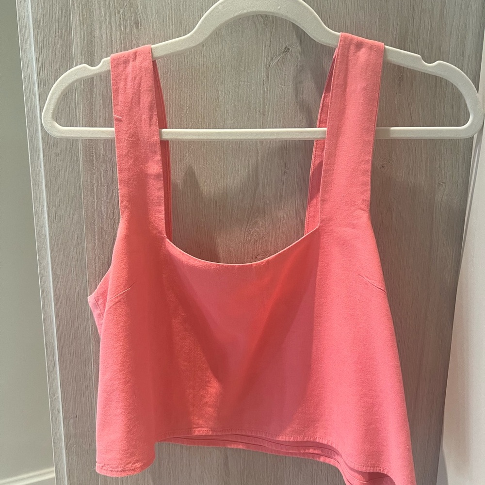 Show me Your Mumu Tara Crop Top - Pink Size Medium